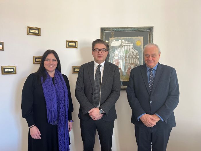 From left: DSG Nina Kodelja; Consul General of Slovenia, Gregor Šuc; SG Roberto Antonione